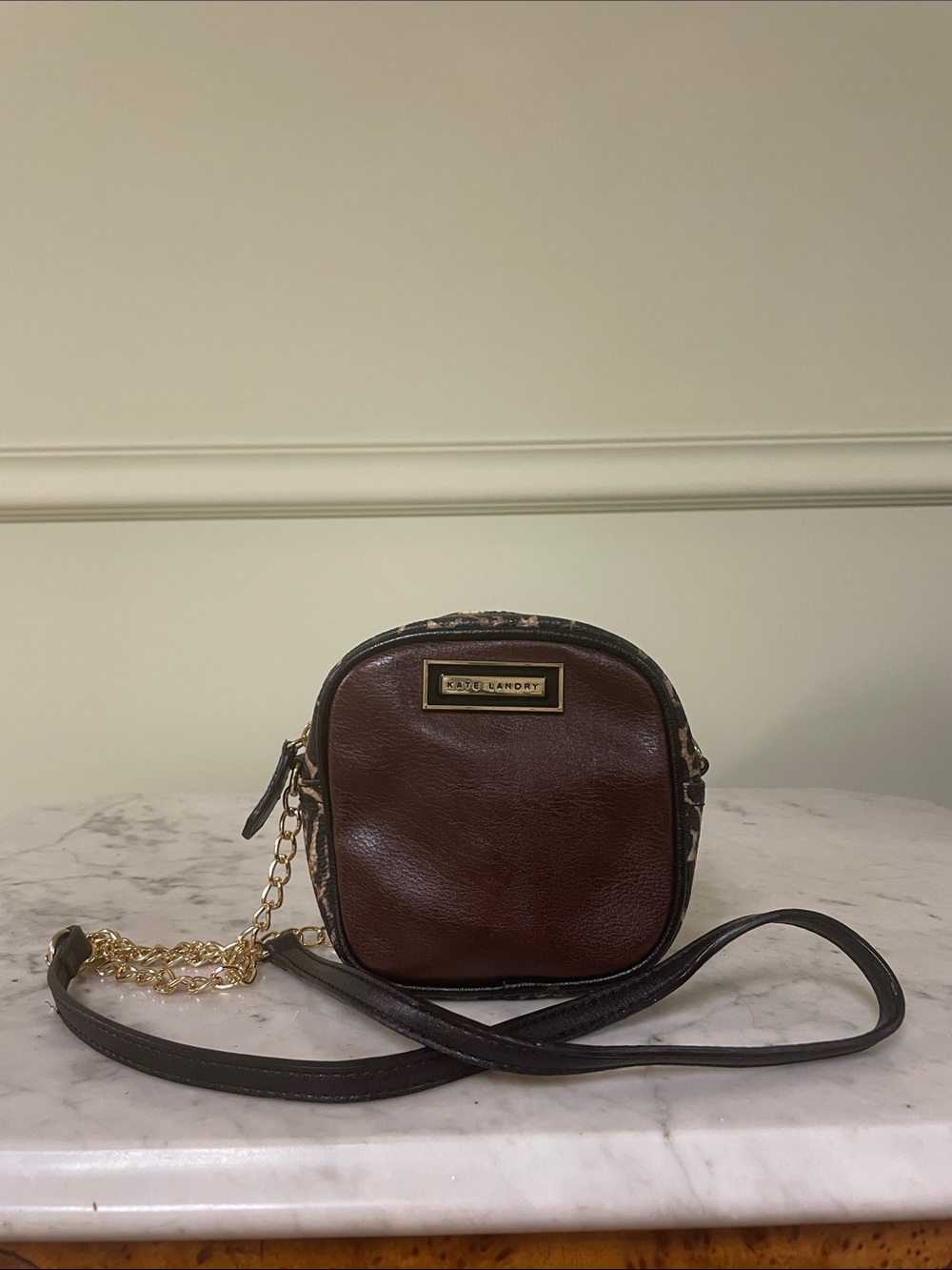 Kate Landry Compact Brown Crossbody